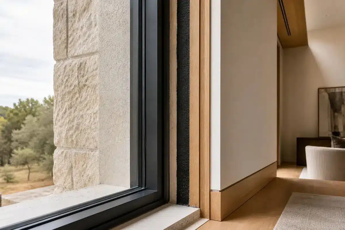 Luxury window opening prepared for specification drawings and schedules